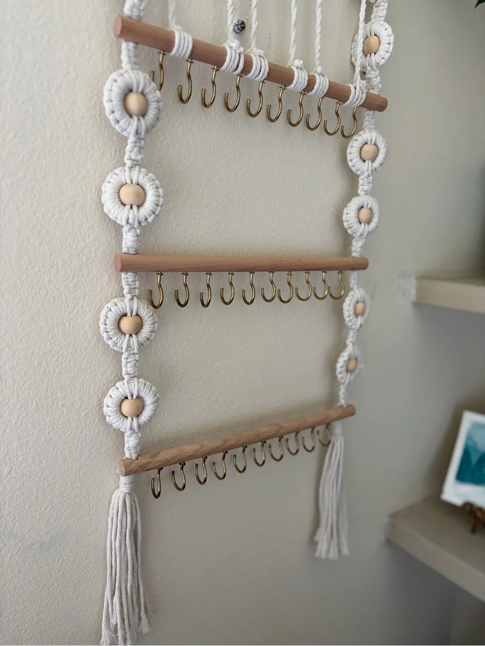Boho-Style Multi-Tier Macrame Organizer